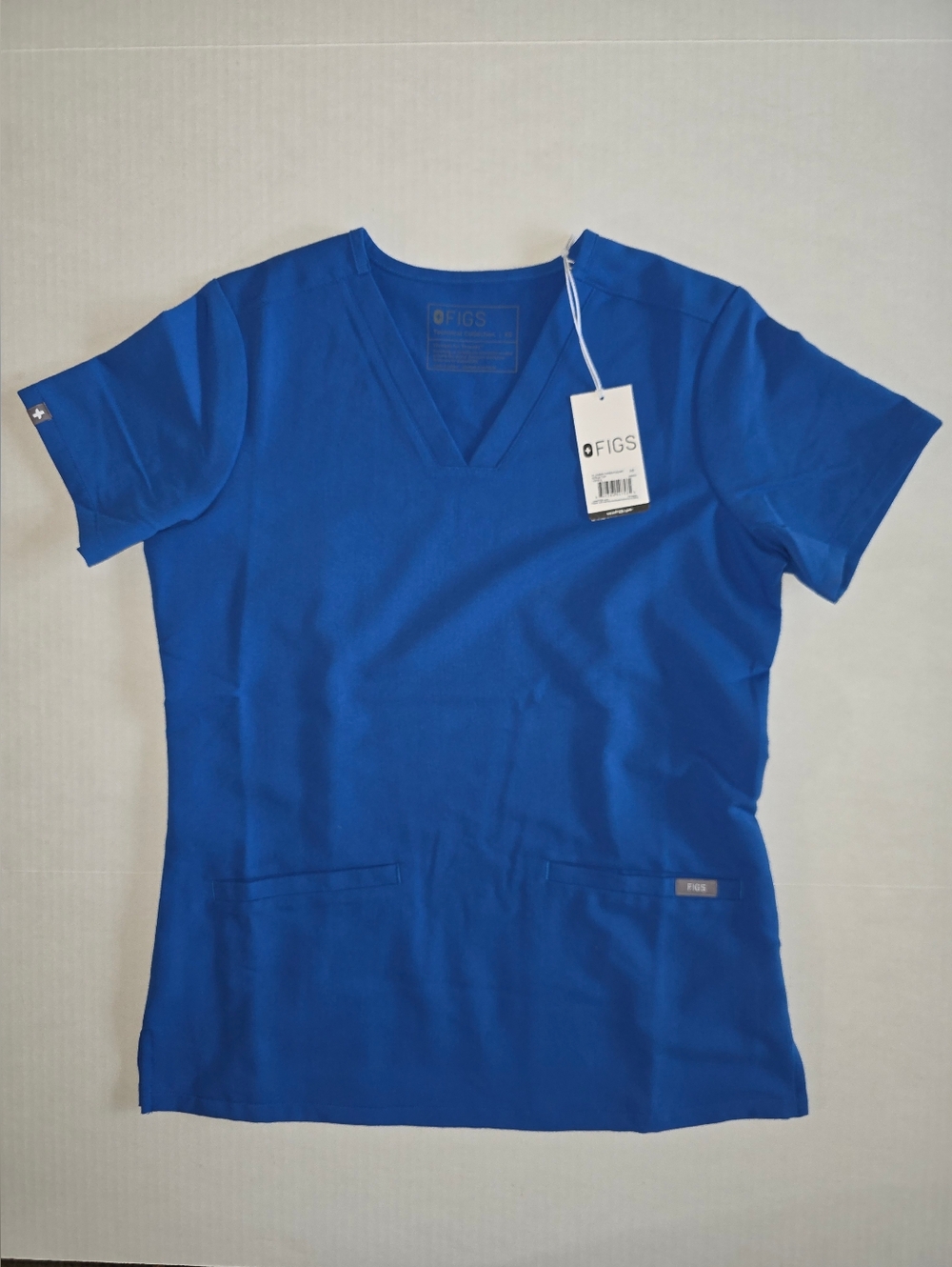 FIGS Casma Three-Pocket Scrub Top | Royal Blue | Size XS | NWT